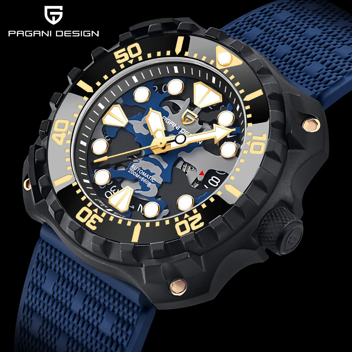 

PAGANI DESIGN 2022 New Men's Watches Mechanical WristWatch Luxury Automatic watch for men Black Steel 100M Waterproof NH35 Clock