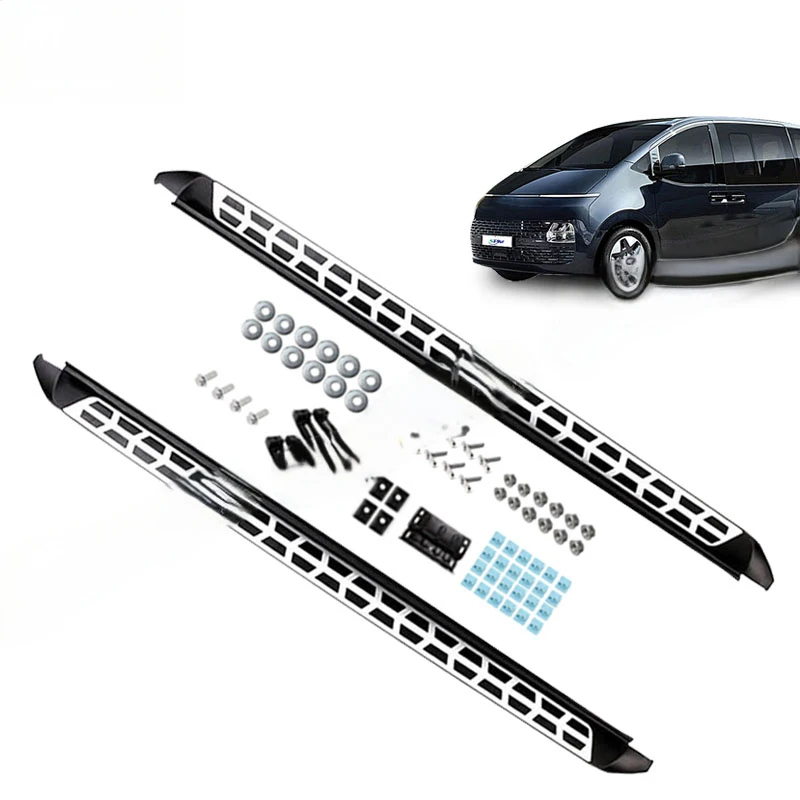 Фото Высококачественные боковые подножки (пороги) для Hyundai Staria 2024-2026, внешние аксессуары №1