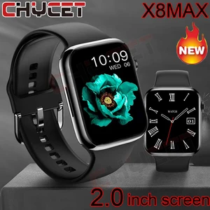 Upgraded Version X8MAX Smart Watch Men 2 Inch Screen Smartwatch Women Bluetooth Call Heart Rate Fitn in USA (United States)