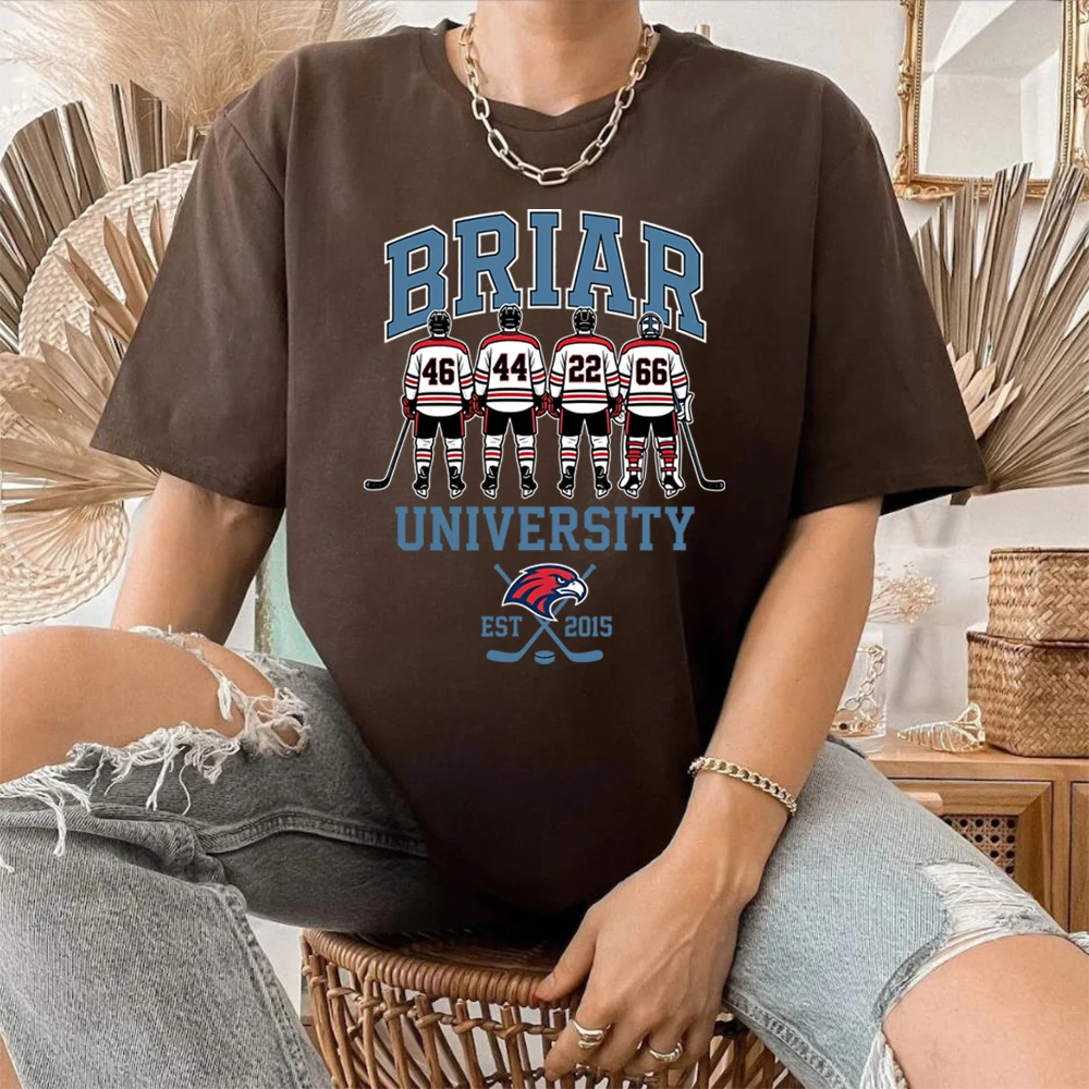 Фото Футболка для хоккея Briar University, серия Off Campus Hockey Romance, с принтом Graham Logan Tucker, DI Laurentis №4