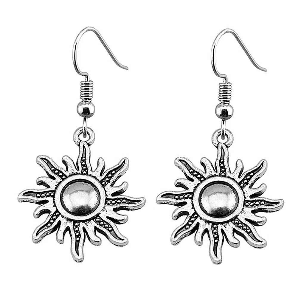Женские винтажные серьги-подвески солнце | Украшения и аксессуары