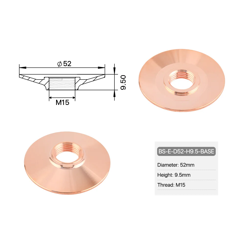 Базовый адаптер для лазерной насадки ultrtonc для штифта сопла BS 10032930 3-054 M16 Thread D38 D52 D26 D28mm для волоконной режущей головки