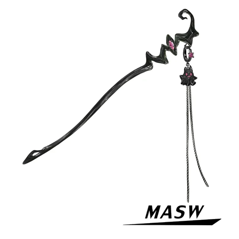 Палочки для волос MASW на Хэллоуин винтажные черные палочки еды женские шпильки с