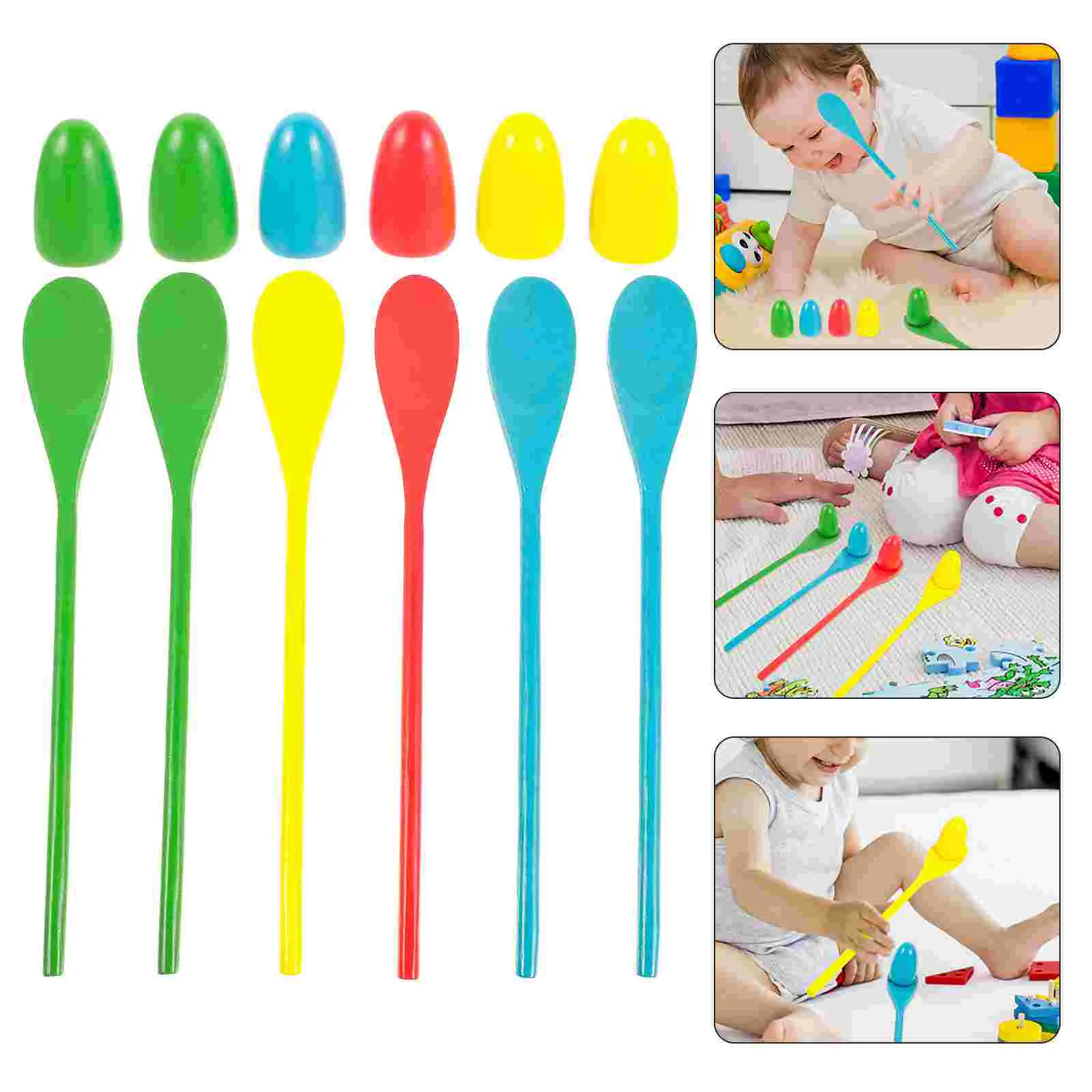 

Wooden Spoon Toss Interesting Kids Plaything Sturdy Children Toy Interactive Learning Reusable Sensory Outdoor Toddler Toys