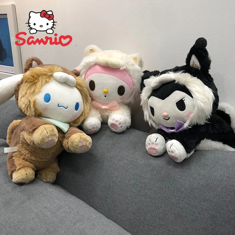 

Anime Sanrio Kawaii Stuffed Kuromi My Melody Cinnamoroll Cute Plush Toy Soft Plush Appease Girls Women Doll Toys Kids Gifts