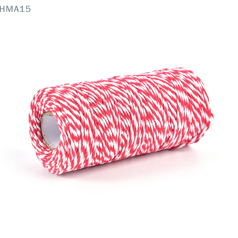 100 м/рулон хлопковый шпагат пекаря шнур рождественский подарок упаковка декор