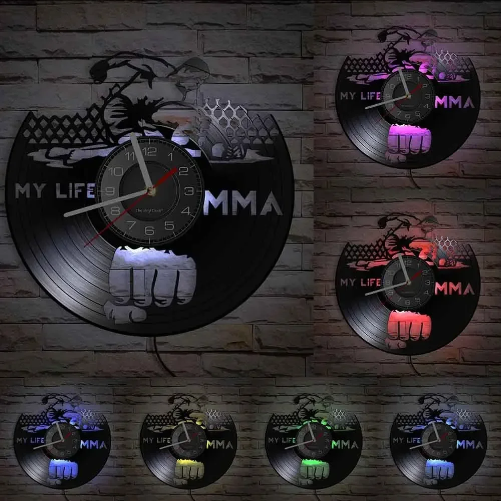 Виниловые часы My Life MMA с изображением боевых искусств
