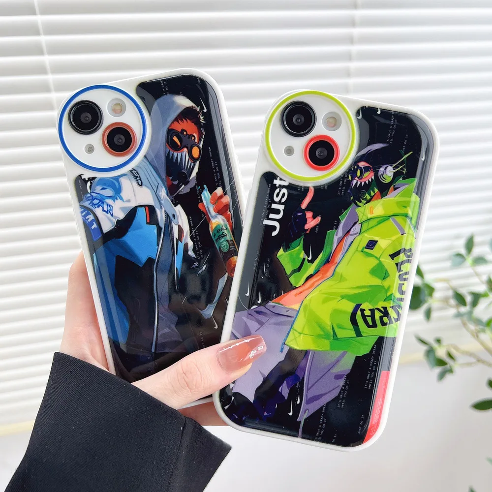 

Personality Creative Fashion Trends Hip Hop Audio Boy Cover for IPhone 11 12 13 Pro Max Shockproof Phone Case IPhone 13 Case