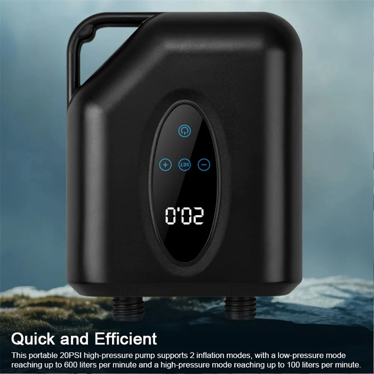 

Портативный электрический воздушный насос высокого давления 20PSI Paddle Board Compressor для надувания и сдувания воздуха для лодки Sup для серфинга