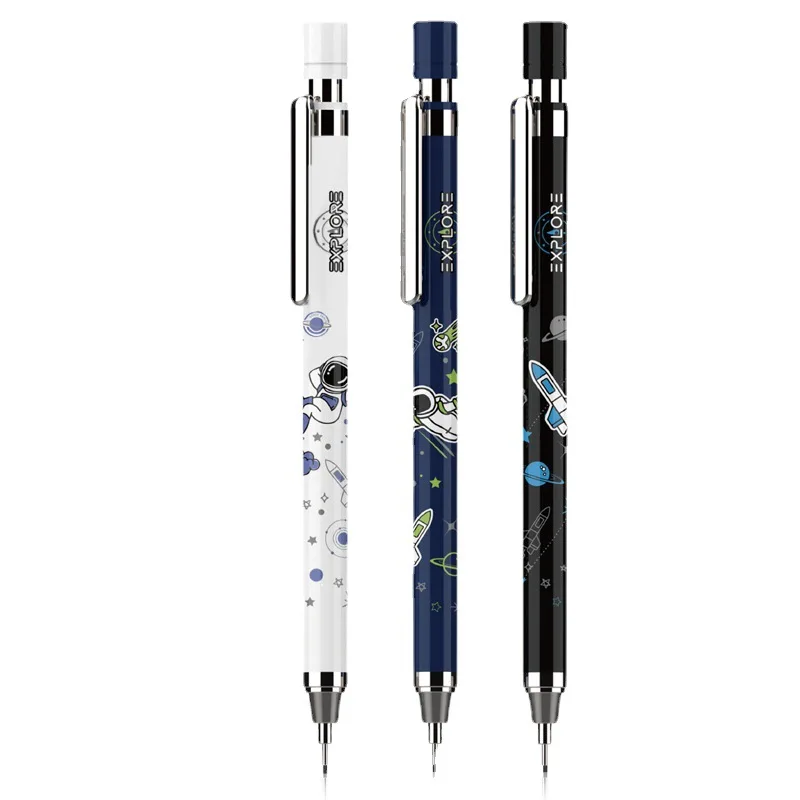 

Deli Creative Astronaut Mechanical Pencil Cute Pencils Eraser Top School Office Writing Supplies Gift Stationery