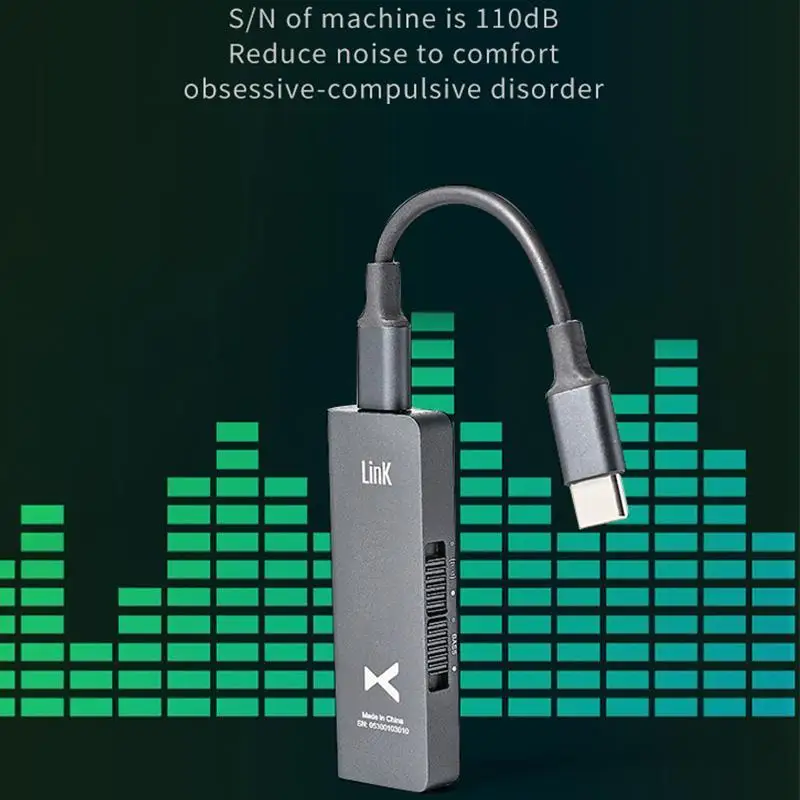 Фото XDUOO Link2 HD ESS8118EC DSD256 HD HIFI Портативный декодирующий усилитель для наушников типа C ЦАП с усилителем мощностью 150 МВт №4