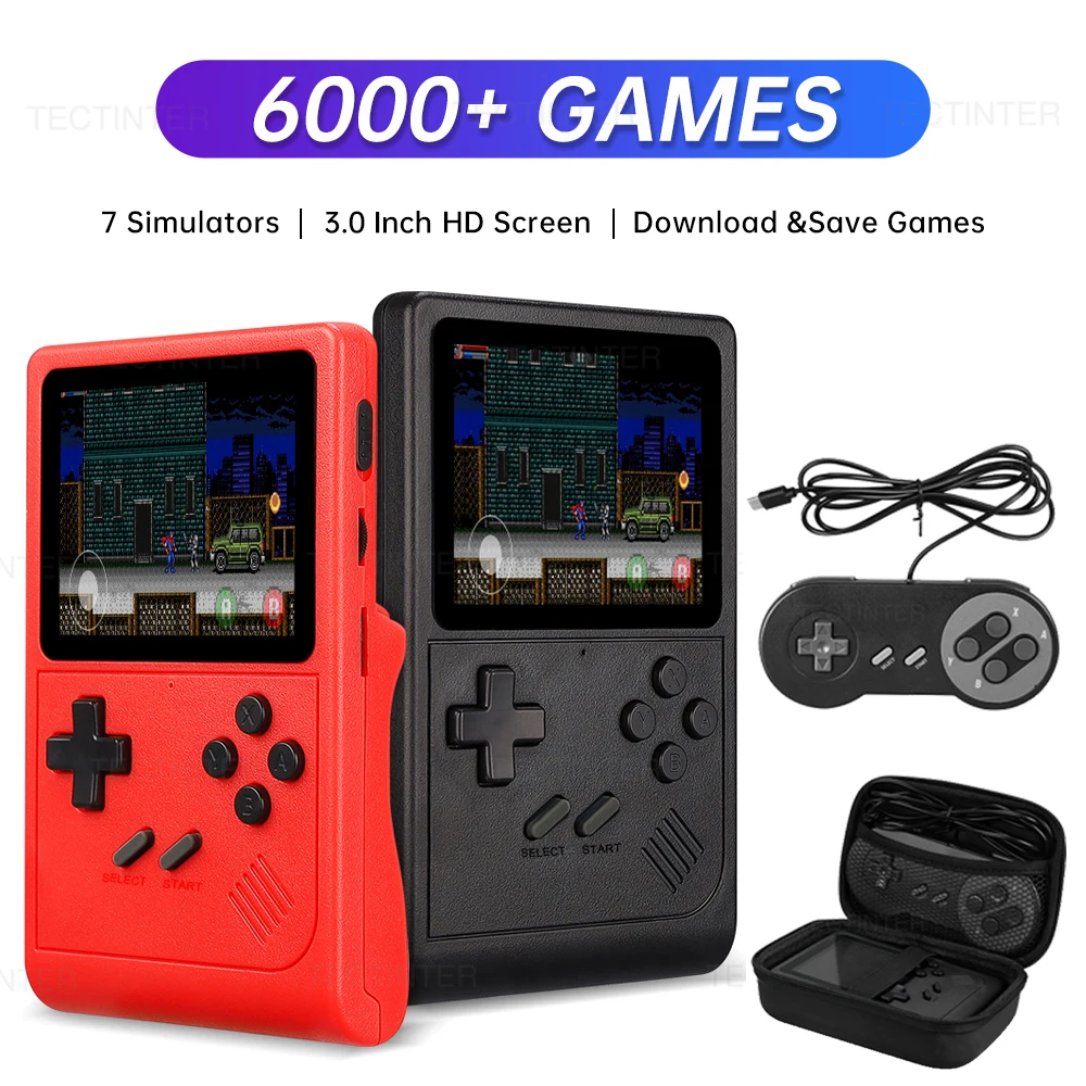 Игровая консоль GB300 3 0 дюйма 6000 встроенных игр ретро портативный игровой плеер