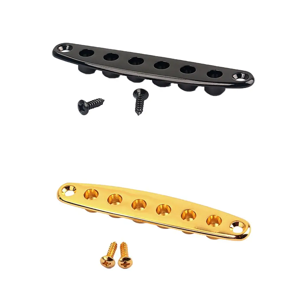 

Металлический гитарный мост сквозь корпус струны наконечники втулки с винтами детали музыкальных инструментов
