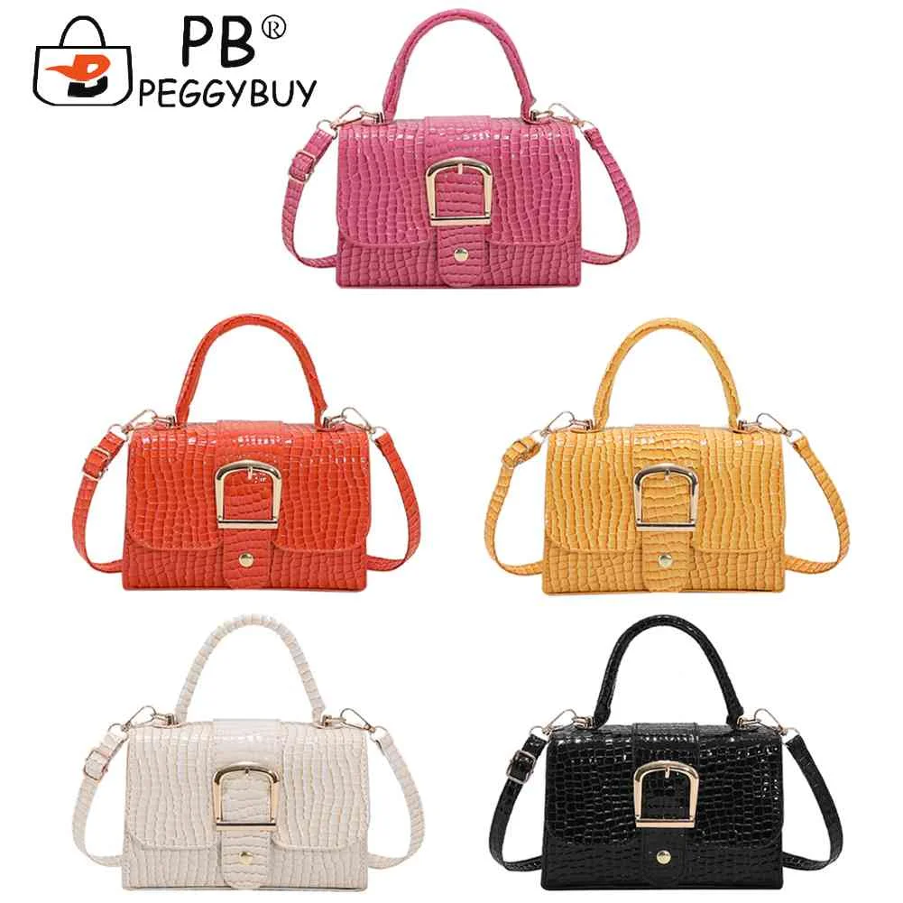 

Fashion Alligator Leather Shoulder Bag Candy Color Crossbody Women Handbags