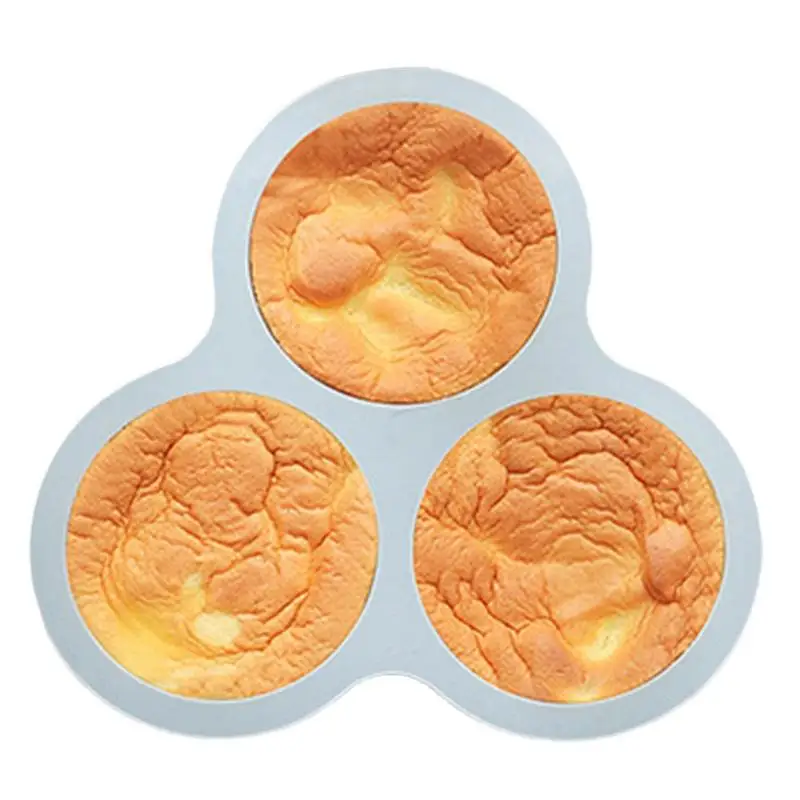 

Round Silicone Air Fryer Egg Pan Reusable Air Fryer Egg Mold 3 Cavity Silicone Air Fryer Egg Pan Silicone Cake Mold