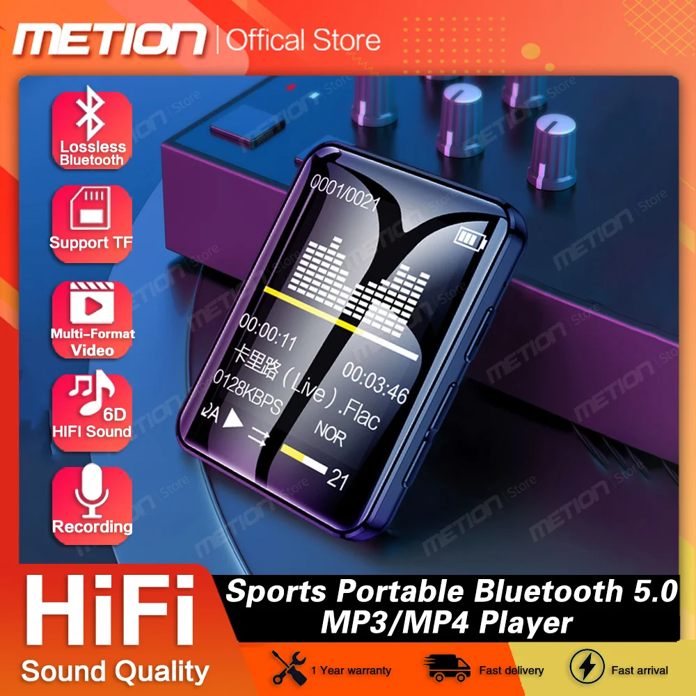 

2022 NEW MP3 Player Bluetooth Full Screen Walkman Portable mp3 плееры 16GB Music Player Portable MP4 Video Player FM Recorder
