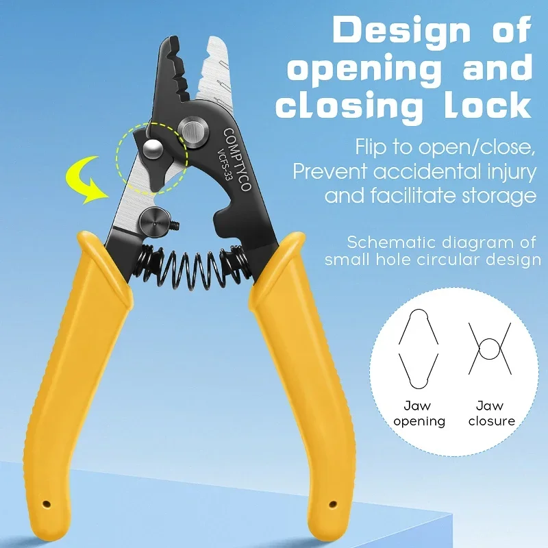 VCFS-33 желтые трехпортовые плоскогубцы для зачистки оптического волокна