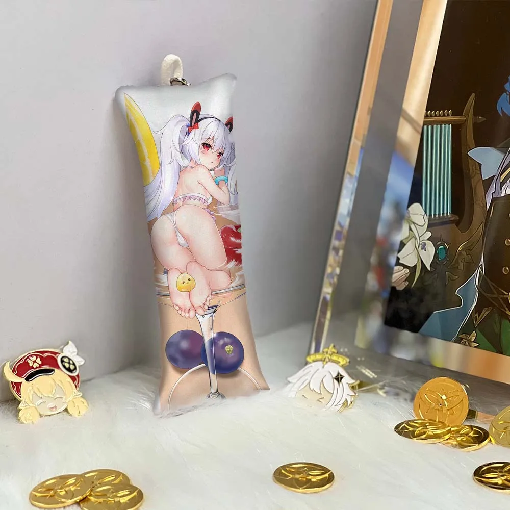 

Брелок для ключей «дакимакура», Маленький милый аниме брелок с подушкой для сумки, аксессуар для ключей