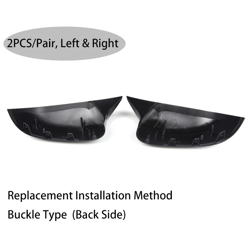 Глянцевые черные пластиковые крышки из АБС-пластика для замены зеркал с крыльями