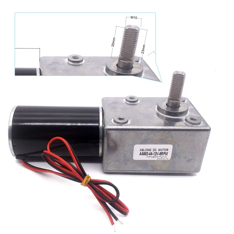 Микро-червячный редуктор с высоким крутящим моментом М10 винт H-образный вал малошумный трубчатый двигатель постоянного тока с щеточным двигателем с самоблокирующимся скоростным снижением скорости ccw