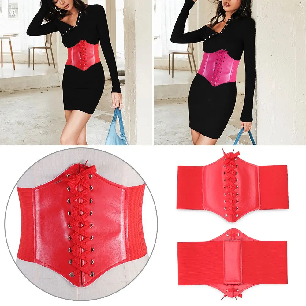 

Charm Stretch Cinch Lace Up Elastic Corset Waist Belt Waistband Band