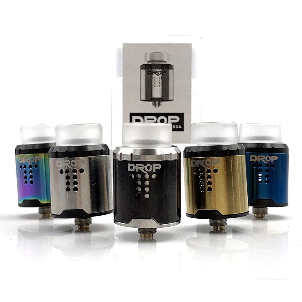 

Бак RDA RunVape DROP, 24 мм, перестраиваемый капающий бак с 4 большими отверстиями, легкая сборка, сменная катушка BF Pin Atomizer