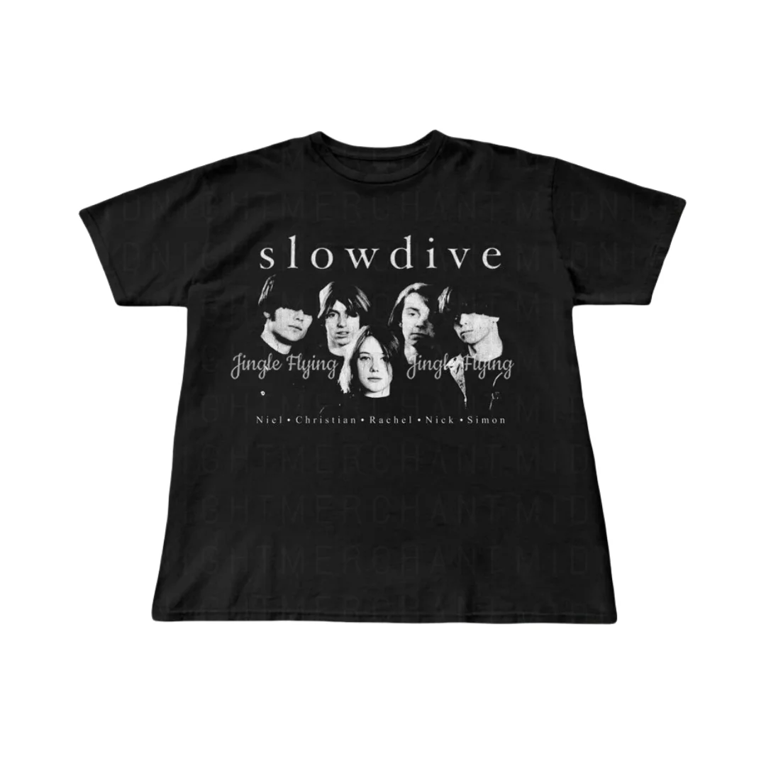 Хлопковая футболка унисекс Slowdive футболки с рисунком 90-х годов графический топ
