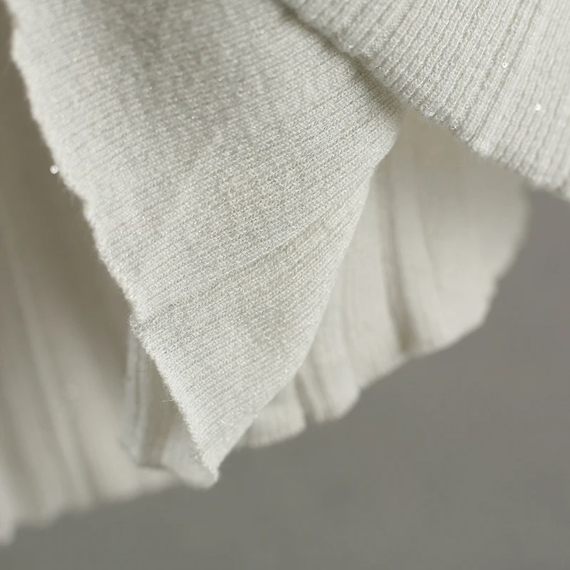 Xking [Hang * Qin] Полый пуловер с блестками и шерстяной вязкой ~ 2024 зимняя одежда новая