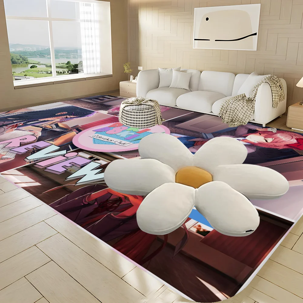Game D-Doki L-Literature C-Club Door Mat Washable Non-Slip Living Room Sofa Chairs Area Kitchen Doormat Rug
