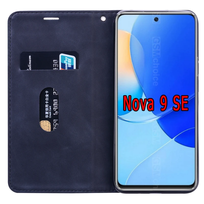 cover for huawei nova 9 se case flip leather magnetic card stand wallet phone hoesje etui book for huawei jln a00 nova 9se case free global shipping