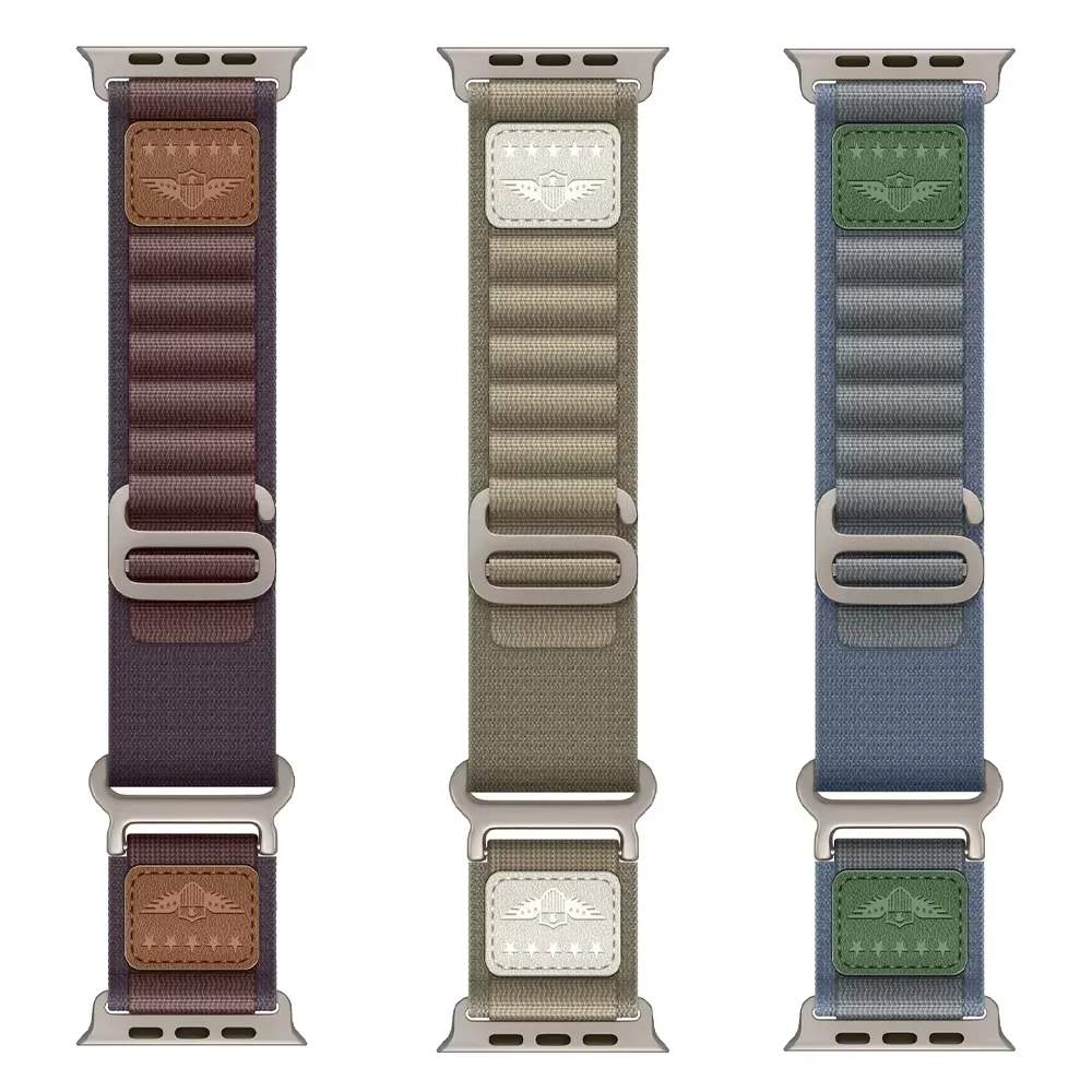 Фото Ремешок Alpine для Apple Watch Ultra, 49 мм, 46 мм, 42 мм, 45 мм, 44 мм, 40 мм, 41 мм, нейлоновый браслет-ремешок для серий 11, 10, 9, 8, 7, 6, SE, 3 №2