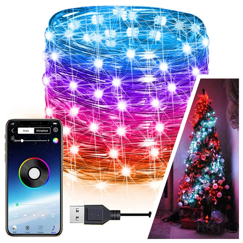 

Led Strip Light RGB Infrared Bluetooth Ontroller Christmas Tree Light Valentine's Day Decor for Home Holiday Decoration New Year