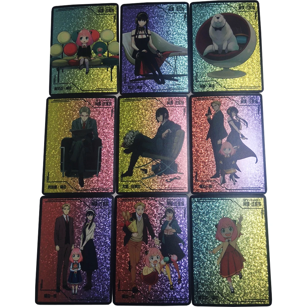 9 шт./компл. флэш-карта SPYFAMILY ACG кавайная сумерка Аня подделка изысканный бутик