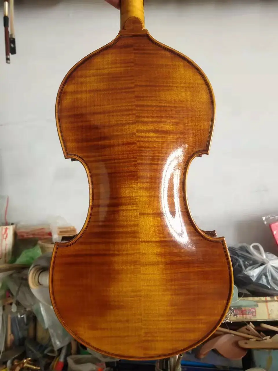 

Master 4/4 Violin baroque model European flamed maple spruce top nice tone No2