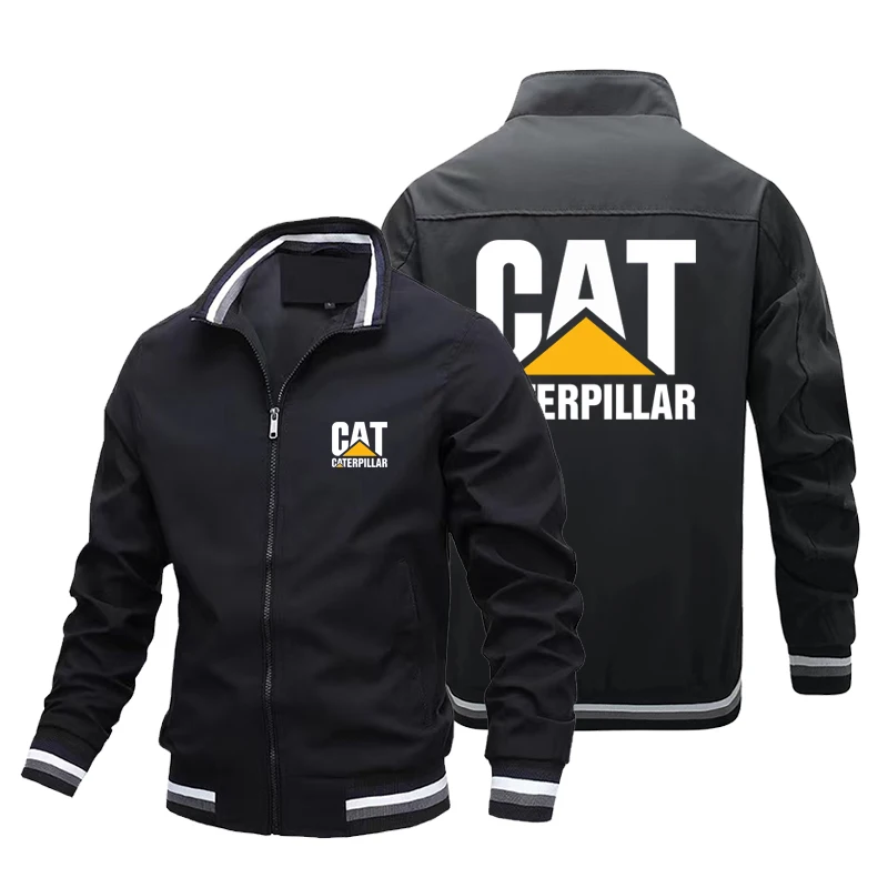 

Мужская модная куртка, куртка с принтом кота и экскаватора, куртка-бомбер для спорта на открытом воздухе и гонок, дышащая куртка европейског...