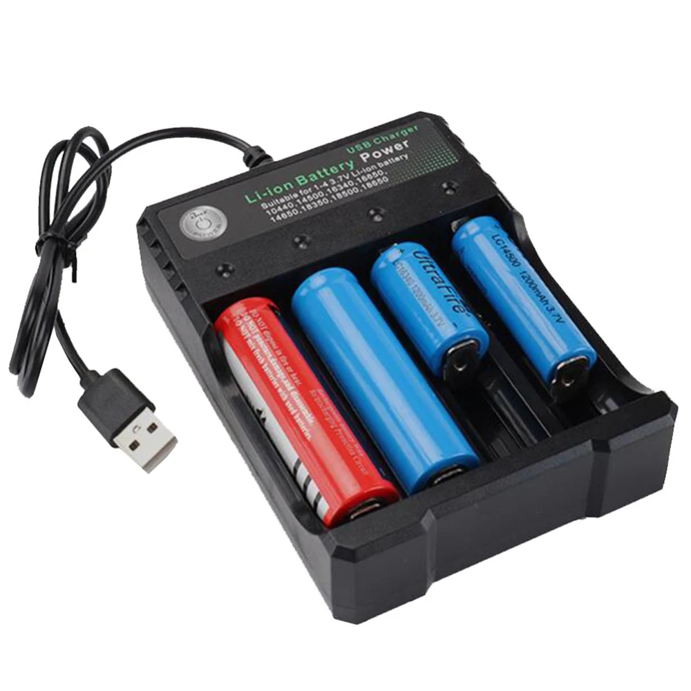 

2/3/4 Slots AC 110V/220V 18650 Battery Charger for 4.2V Rechargeable Lithium 10440 14500 16340 16650 14650 18350 18500 Batteries