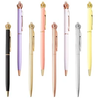 20pcslot small crown ballpoint pen custom advertising gift pen stationery wholesale custom logo school supplies wholesale