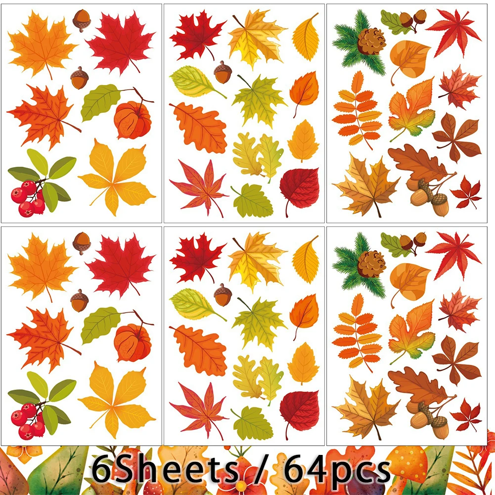 

ПВХ наклейки листья кленовые