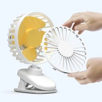 usb rechargeable table fan clip on type portable mini desk fan 360 degree rotation adjustable clip on fan for student dormitory