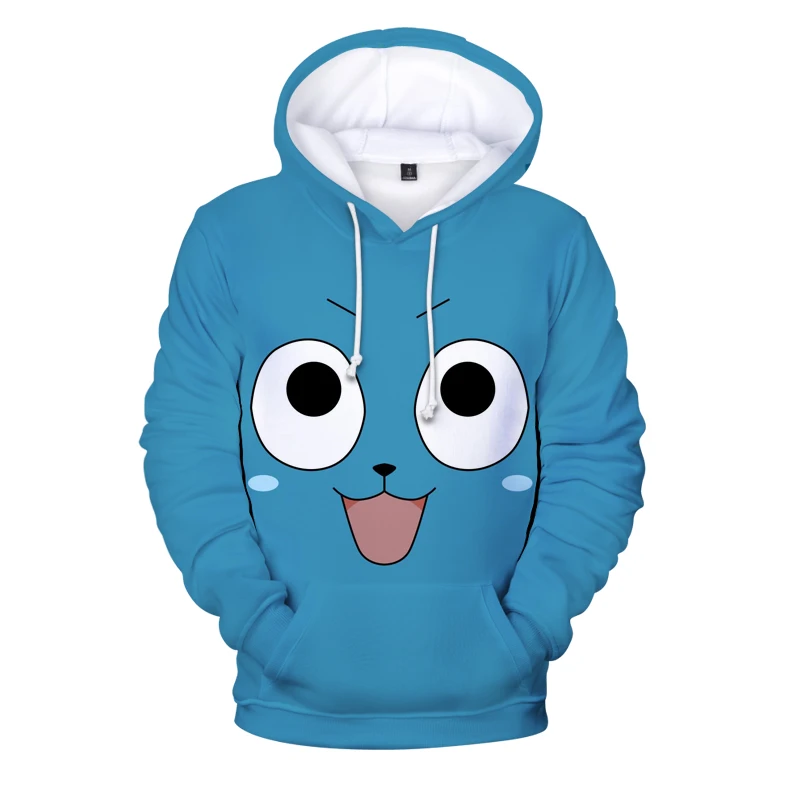 

Fairy Tail Happy Cat 3d Printed y2k Hoodies Anine Women Men Harajuku Hoodie Oversized Loose Hip Hop Unisex Pullovers Streetwear