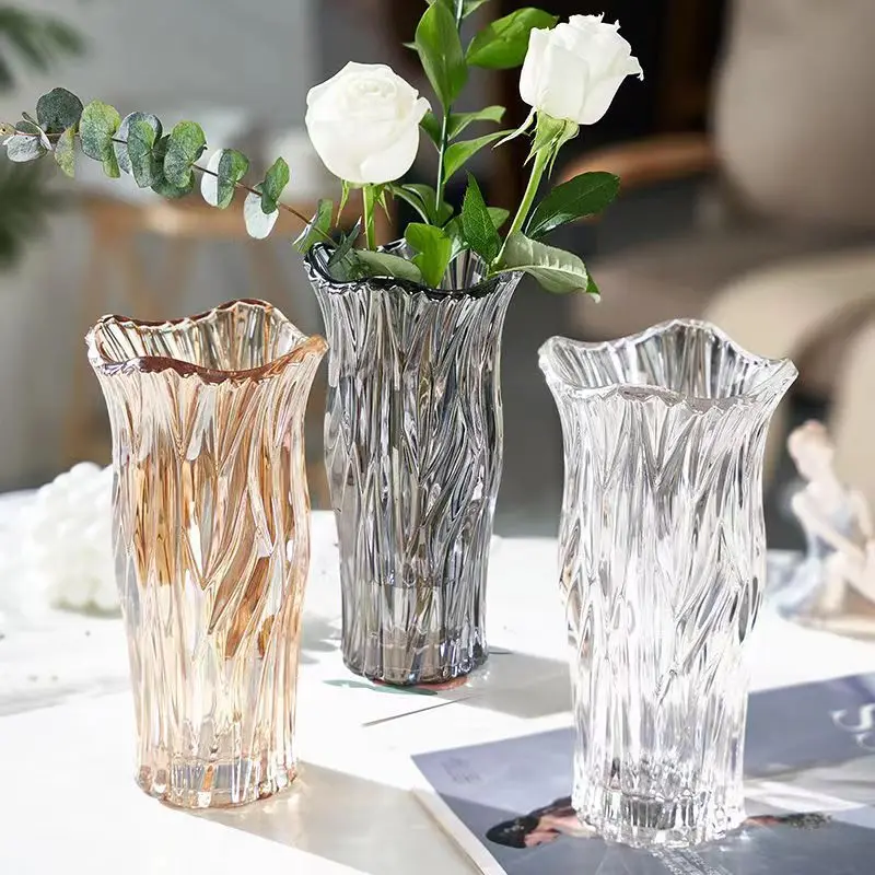 

Light Luxury High-end Glass Vase Hydroponic Plant Vase Living Room Table Decoration Ornaments Home Decorations