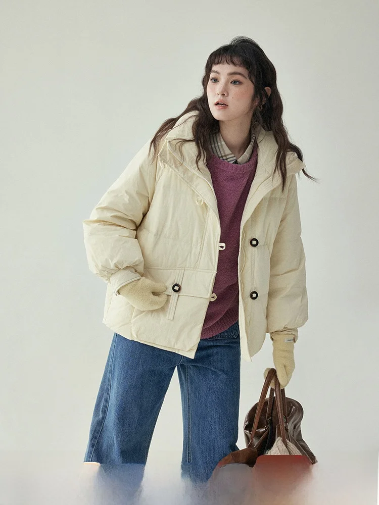 North Island Amuu японская модная осенне-зимняя куртка с воротником-стойкой свободный