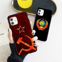 soviet union ussr flag phone case for iphone 12 11 13 7 8 6 s plus x xs xr pro max mini shell