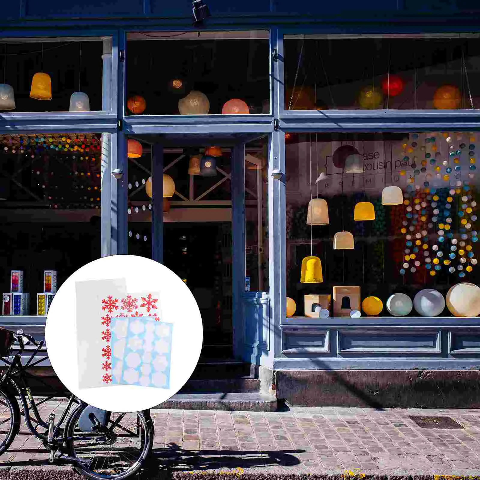 

3 Sheets Creative Snowflake Stickers Pretty Santa Decals Practical Wall Stickers