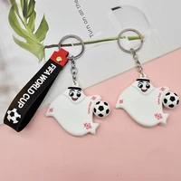 2022 football match world mascot cup keychain for football fans men gift cute cartoon keyring pendant key chain accessories