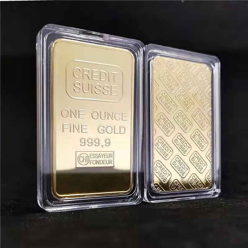 

1pcs Non Magnetic Gold PlatedCredit Bullion Bar 1 OZ Gold Plated Ingot Sussie Gold Plated Coin Different Serial Number
