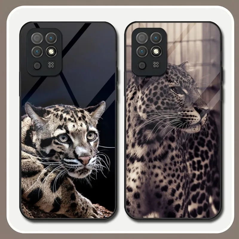 

Leopard Phone Case Tempered Glass For Huawei P40ProPlus P30 P40 P50 P20 P9 PSmartp Z Pro Plus 2019 2021 Cover
