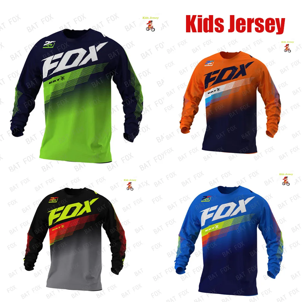 Kids Motocross Downhill Cycling Jersey Off Road Racing T-shi