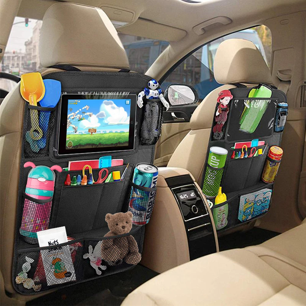 

Car Backseat Organizer Auto Back Seat Storage Cover Protector For Travel Road Trip Kids Toddlers Stowing Tidying Bag