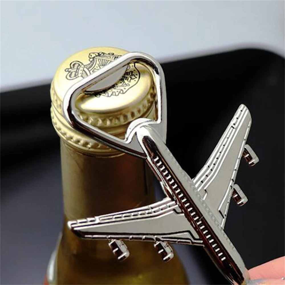 

Airplane Shape Keychains Pendant Multifunction Bottle Opener Key Holder For Men Boyfriend Aircraft Fighter Model Keyring Charms